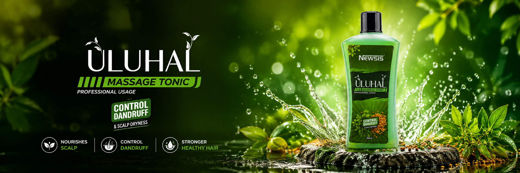 Uluhal Massage Hair Tonic Campaign Banner